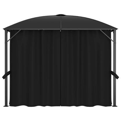Gazebo con Tende 300x300x265 cm Antracite - homemem39