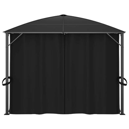 Gazebo con Tende 400x300x265 cm Antracite - homemem39