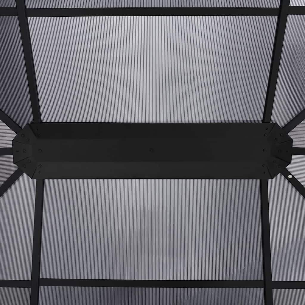 Gazebo con Tende 400x300x265 cm Antracite - homemem39