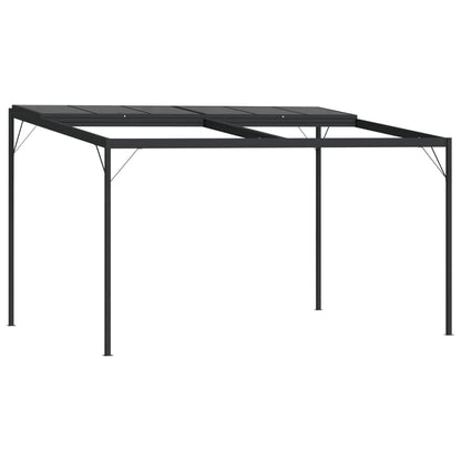 Gazebo con Tetto Antracite 4x3x2,5 m in Alluminio e Acciaio | homemem39