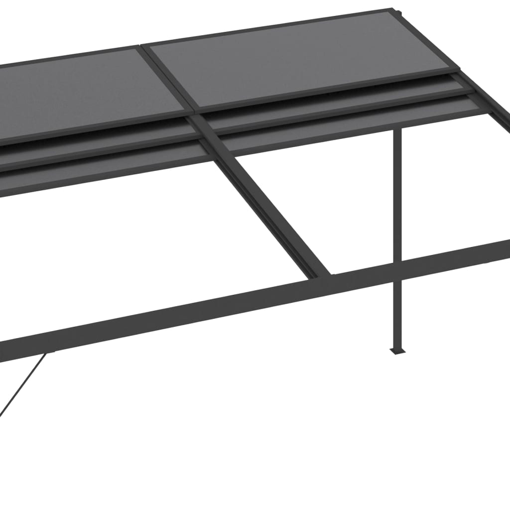 Gazebo con Tetto Antracite 4x3x2,5 m in Alluminio e Acciaio | homemem39
