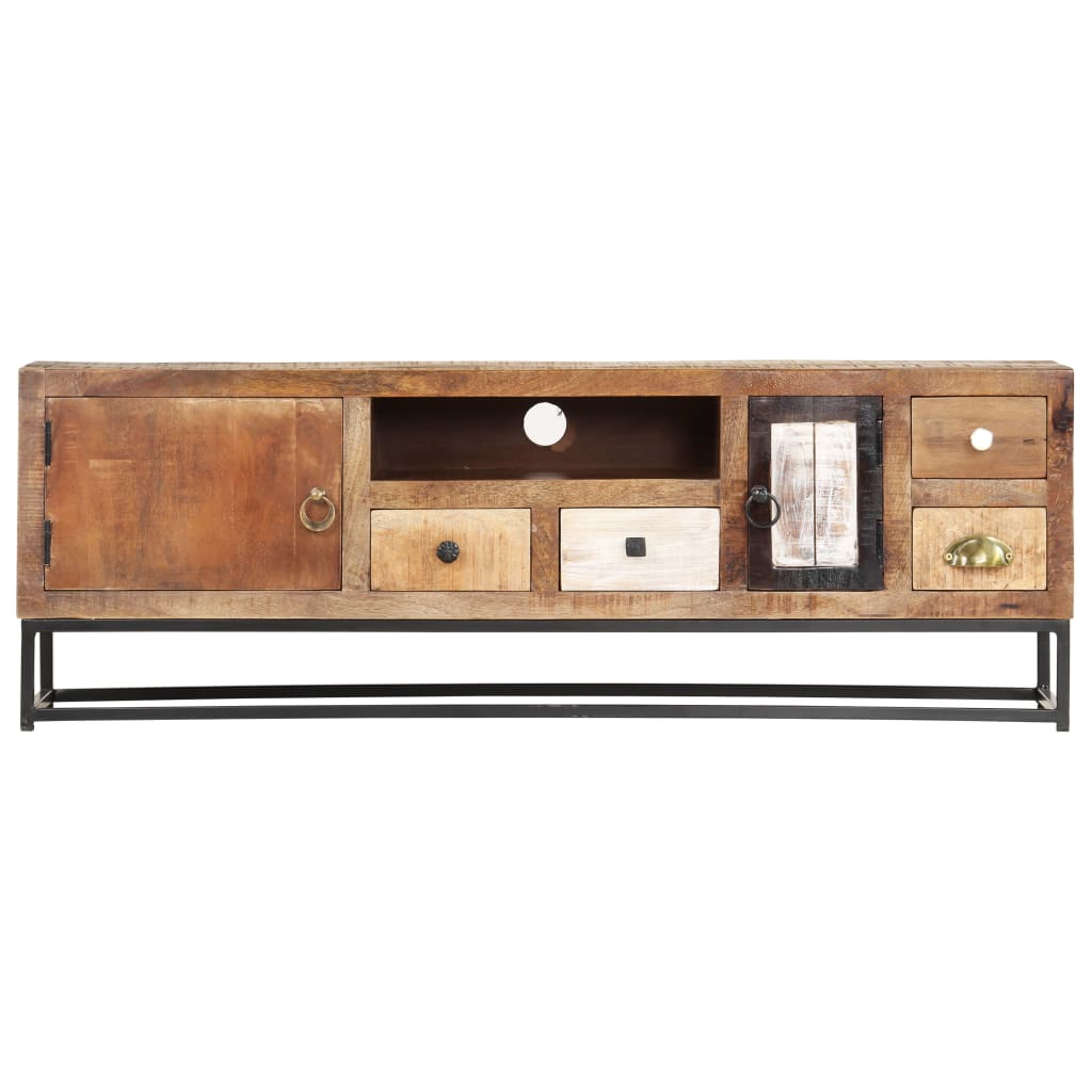 Mobile Porta TV 120x30x40 cm in Legno Massello di Recupero