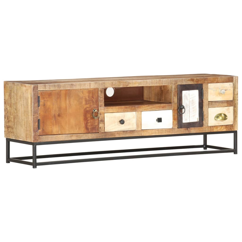 Mobile Porta TV 120x30x40 cm in Legno Massello di Recupero