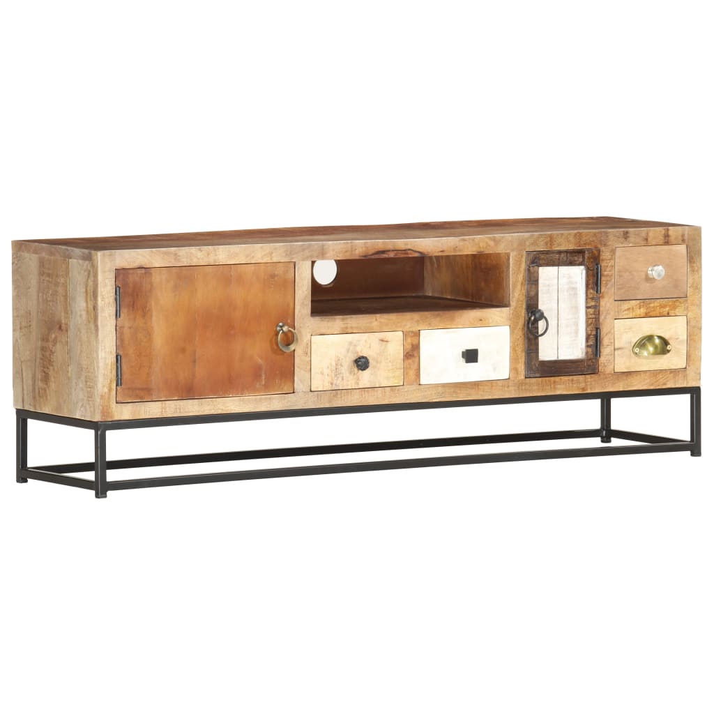 Mobile Porta TV 120x30x40 cm in Legno Massello di Recupero | homemem39