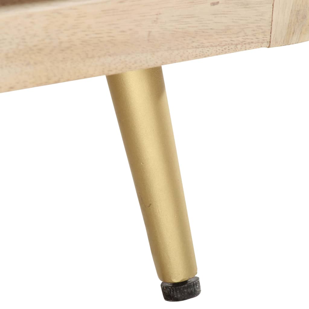 Tavolino da Salotto 90x45x40 cm in Legno Massello di Mango | homemem39