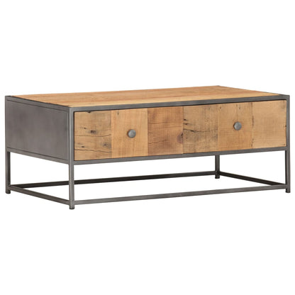 Tavolino da Salotto 90x50x35 cm in Legno Massello di Recupero | homemem39