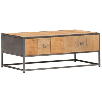Tavolino da Salotto 90x50x35 cm in Legno Massello di Recupero | homemem39
