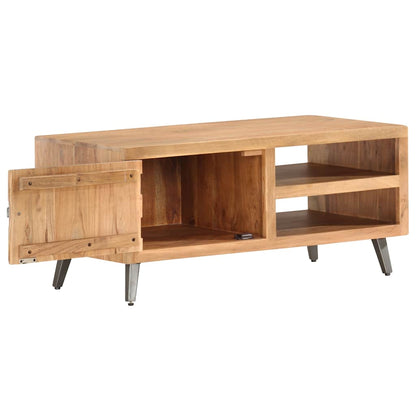 Tavolino da Caffè 90x45x40 cm in Legno Massello di Acacia | homemem39