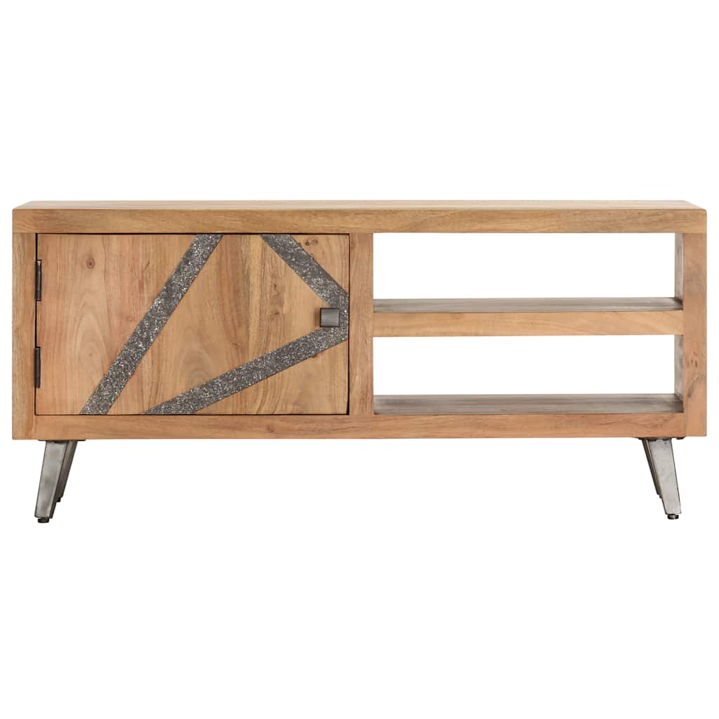 Tavolino da Caffè 90x45x40 cm in Legno Massello di Acacia | homemem39