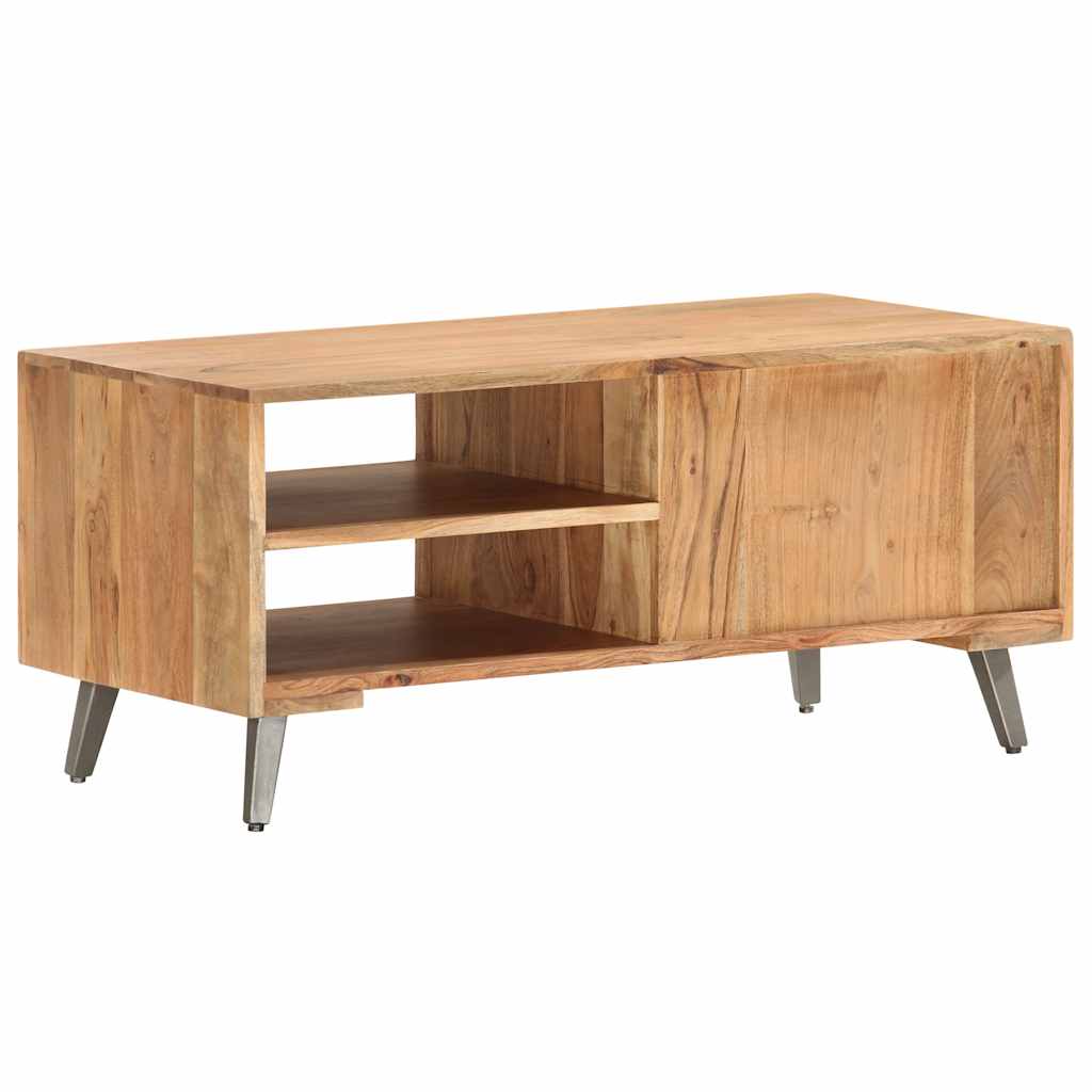 Tavolino da Caffè 90x45x40 cm in Legno Massello di Acacia
