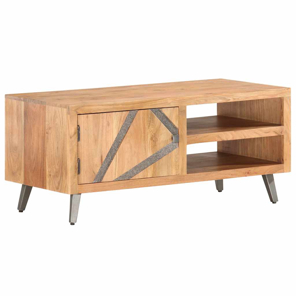 Tavolino da Caffè 90x45x40 cm in Legno Massello di Acacia