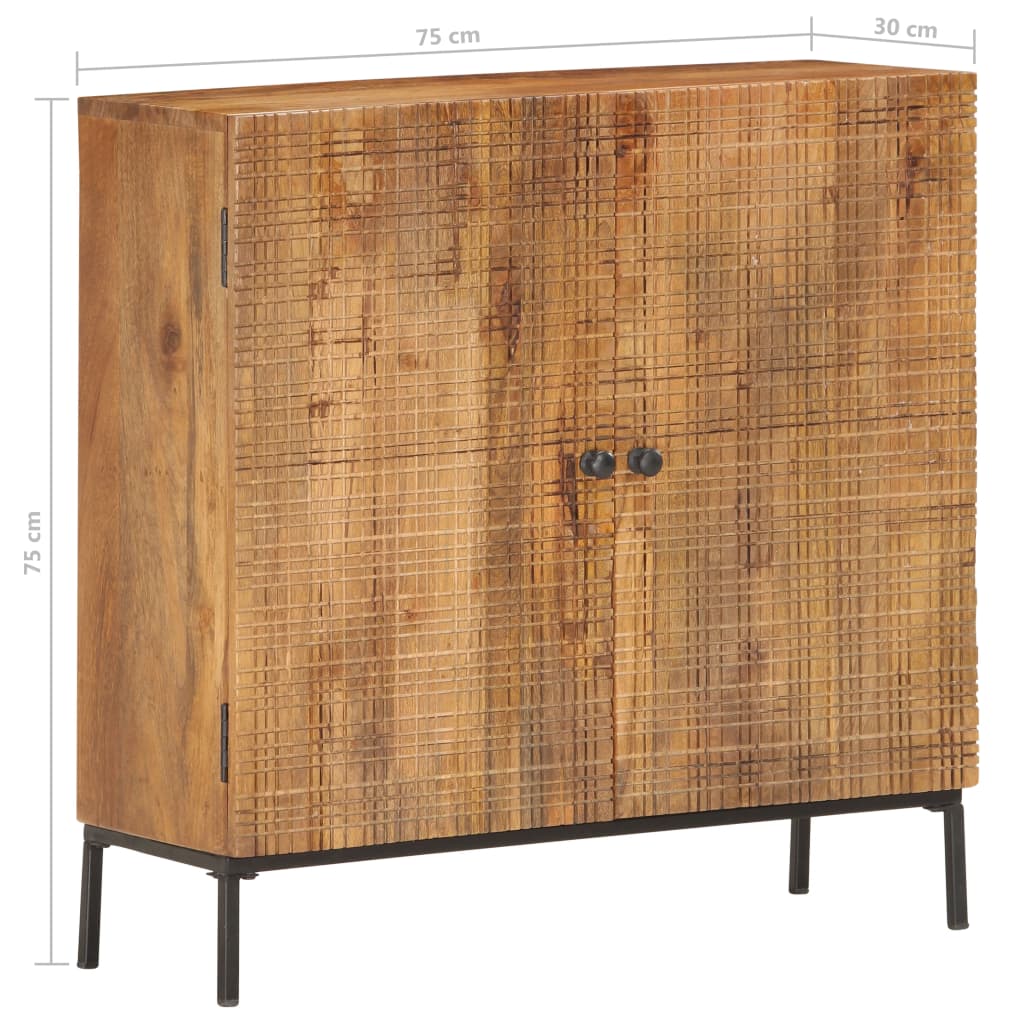 Credenza 75x30x75 cm in Legno Massello di Mango