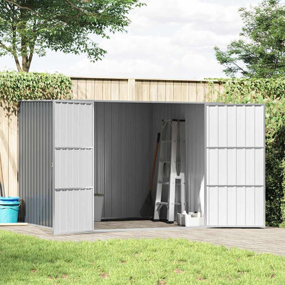 Capanno da Giardino Grigio 195x198x159 cm in Acciaio Zincato - homemem39