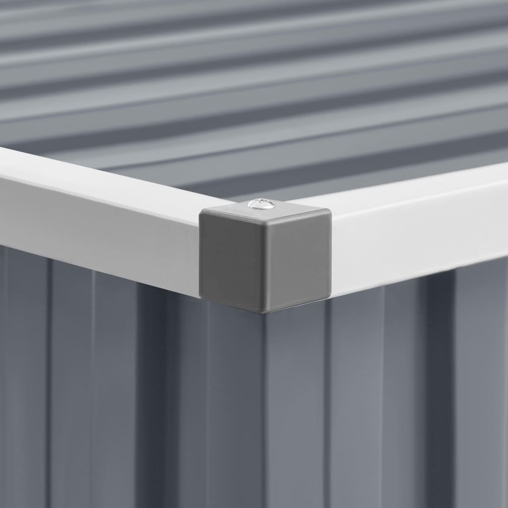 Capanno da Giardino Grigio 195x198x159 cm in Acciaio Zincato - homemem39