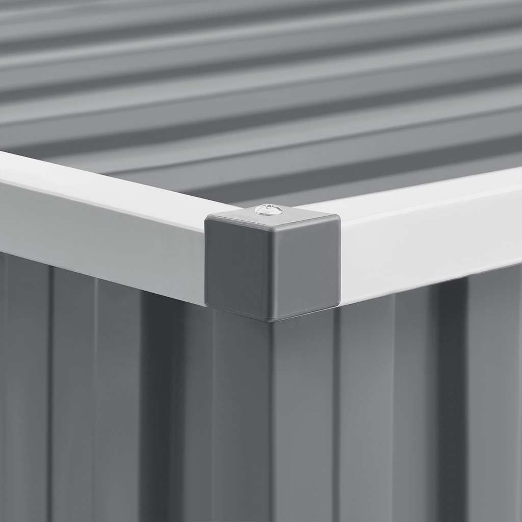 Capanno da Giardino Grigio 195x198x159 cm in Acciaio Zincato - homemem39