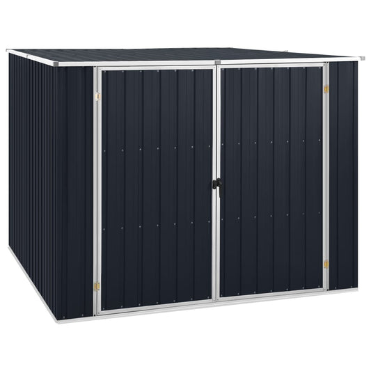 Anthracite Garden Shed 195x198x159 cm in Galvanized Steel