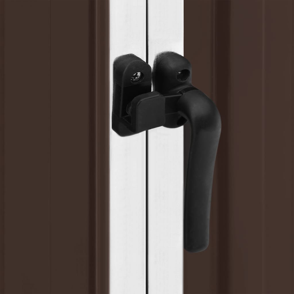 Capanno da Giardino Marrone 195x198x159 cm in Acciaio Zincato - homemem39