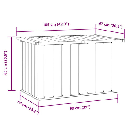 Baule da giardino verde 109x67x65 cm