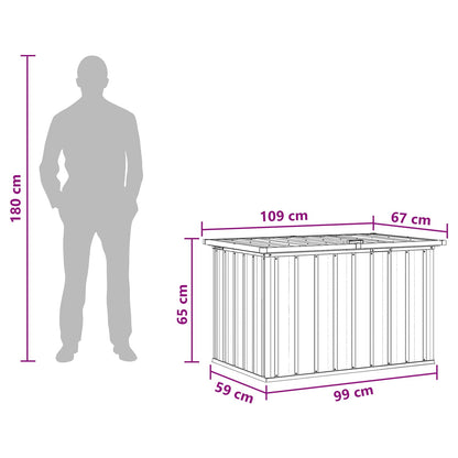 Baule da Giardino Antracite 109x67x65 cm | homemem39