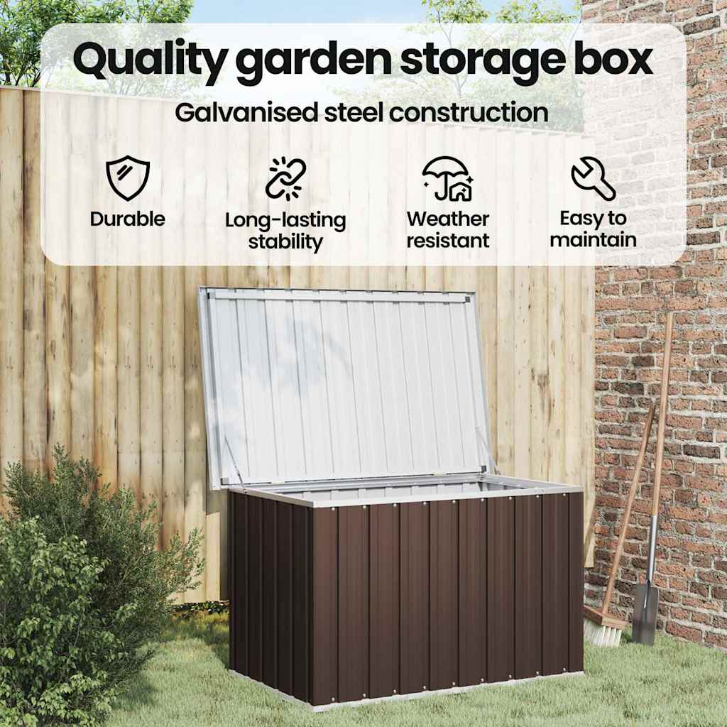 Baule da giardino marrone 109x67x65 cm | homemem39