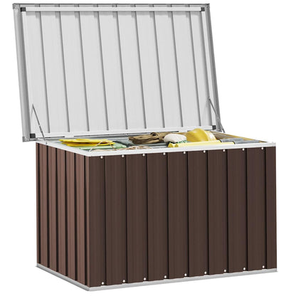 Baule da giardino marrone 109x67x65 cm