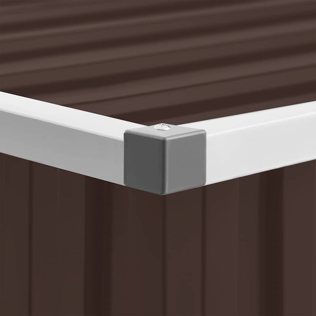Baule da giardino marrone 109x67x65 cm | homemem39