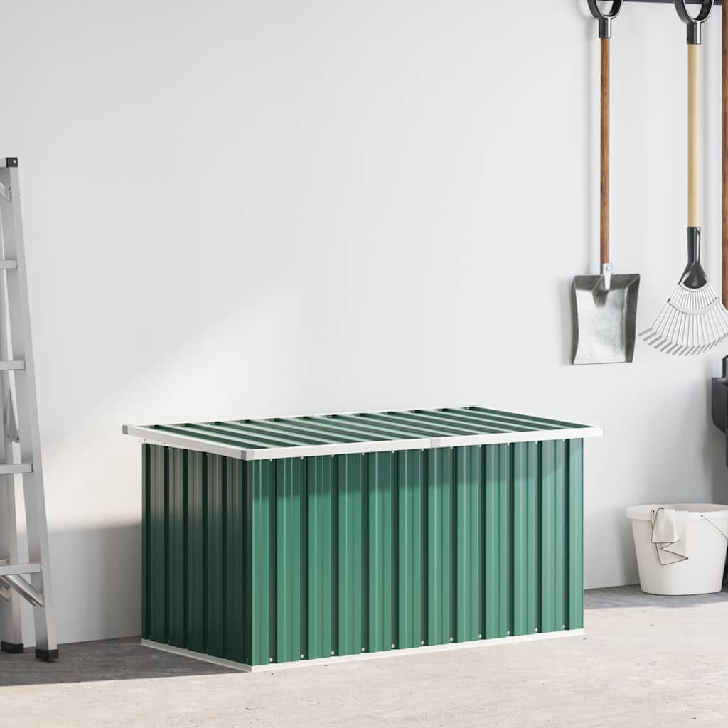 Baule da giardino verde 129x67x65 cm