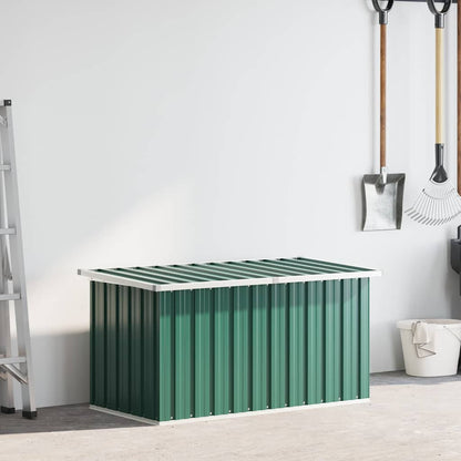Baule da giardino verde 129x67x65 cm