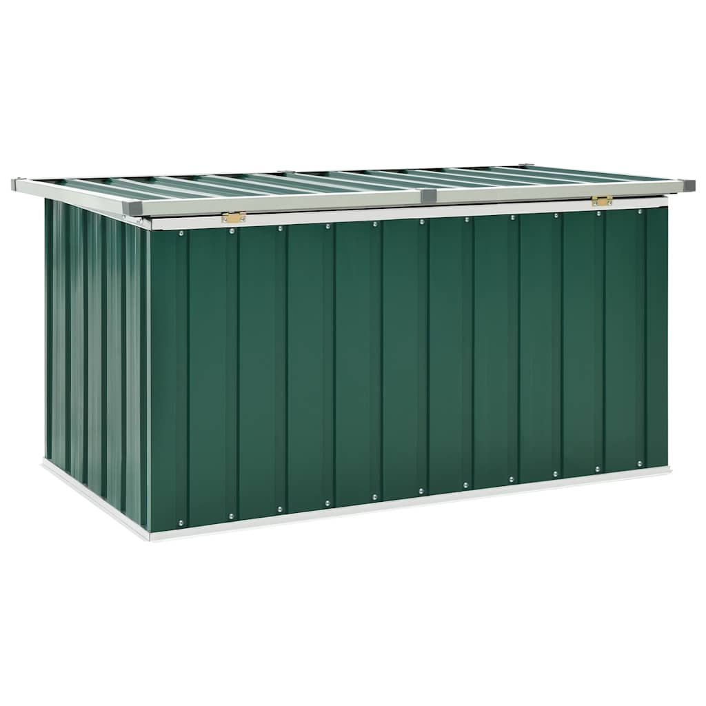 Baule da giardino verde 129x67x65 cm