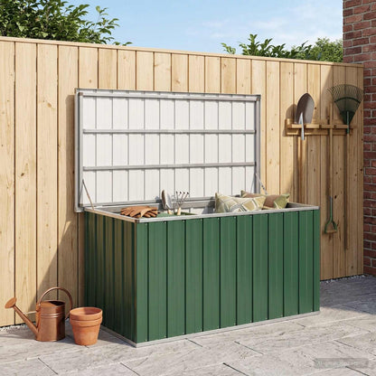 Baule da giardino verde 129x67x65 cm | homemem39