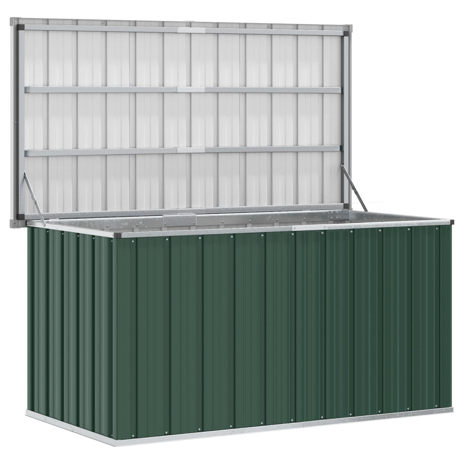 Baule da giardino verde 129x67x65 cm | homemem39