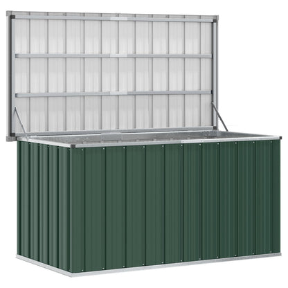 Baule da giardino verde 129x67x65 cm | homemem39
