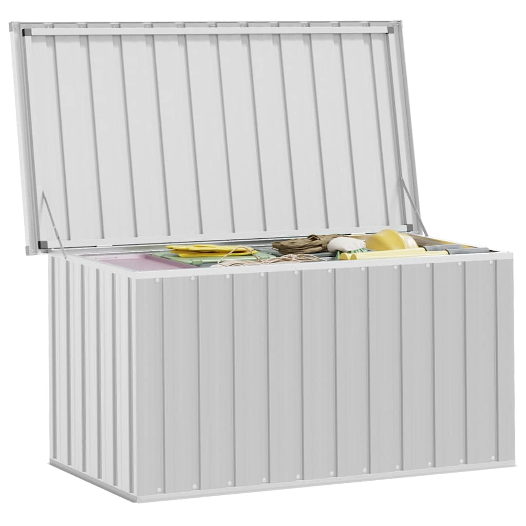 Baule da Giardino Grigio 129x67x65 cm | homemem39