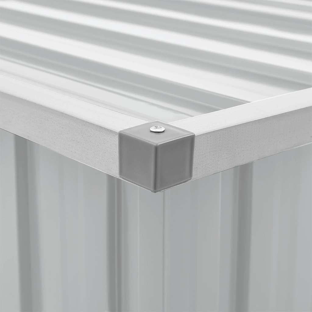 Baule da Giardino Grigio 129x67x65 cm