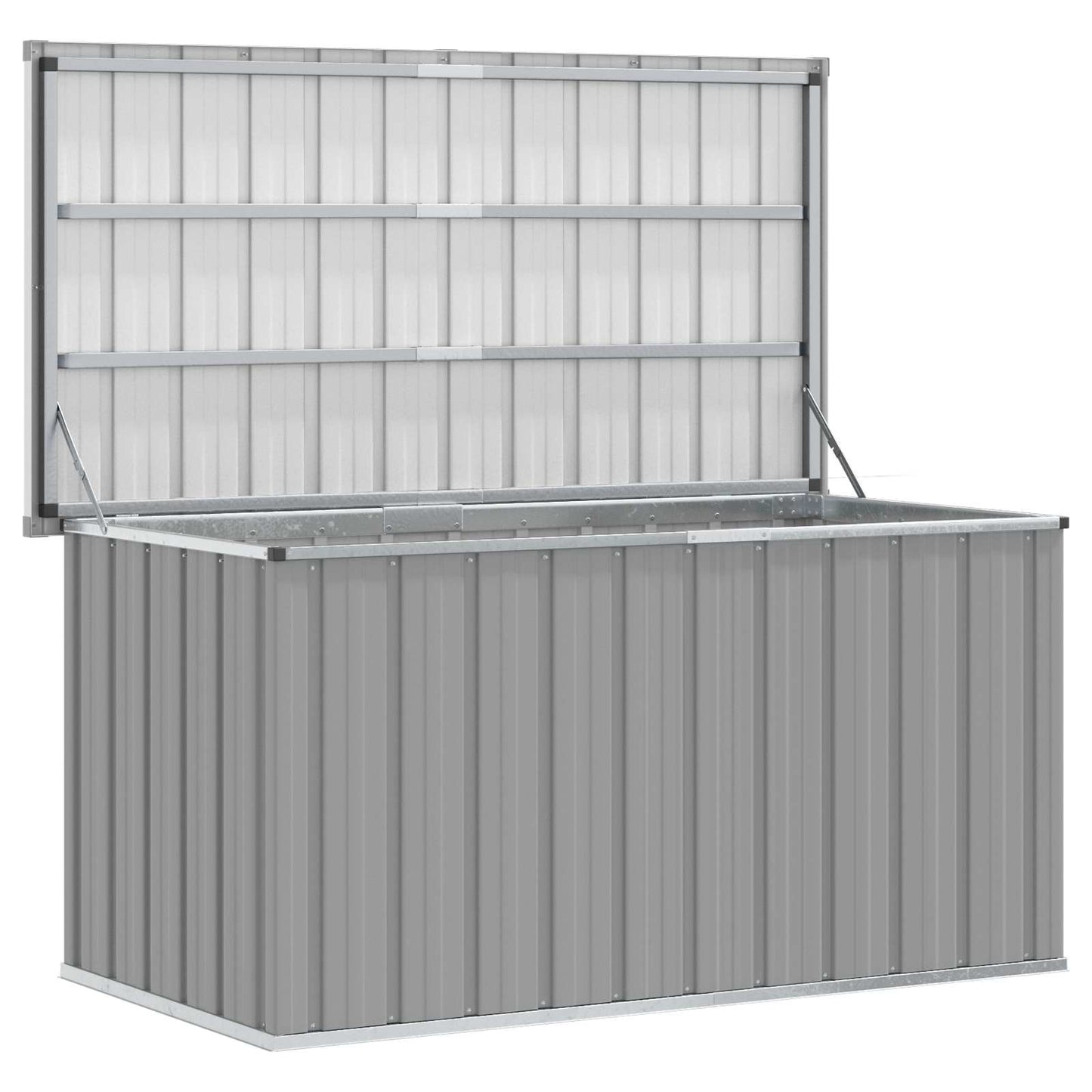 Baule da Giardino Grigio 129x67x65 cm | homemem39