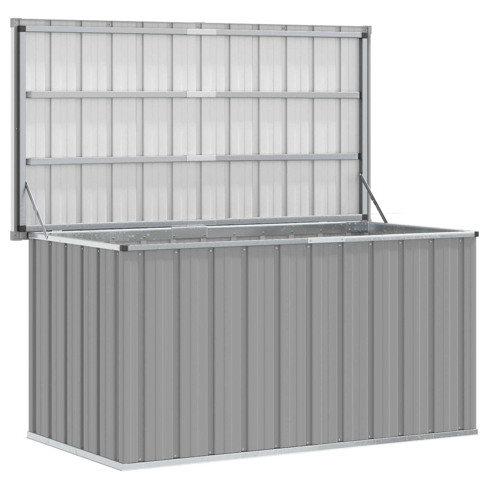 Baule da Giardino Grigio 129x67x65 cm | homemem39