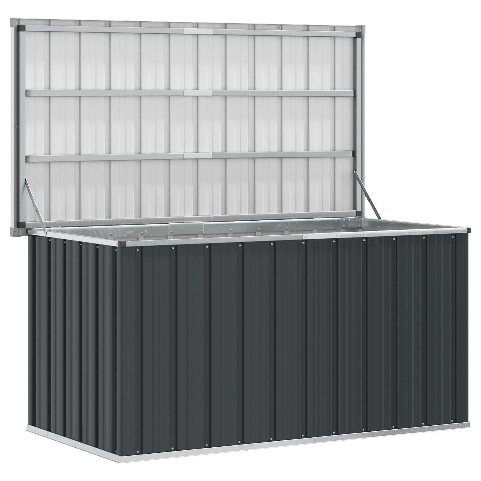 Baule da Giardino Antracite 129x67x65 cm | homemem39