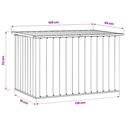 Baule da Giardino Antracite 149x99x93 cm | homemem39
