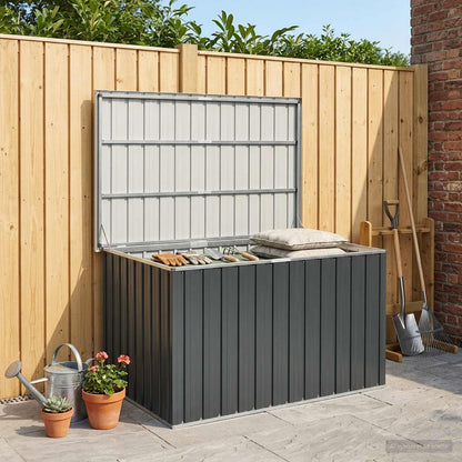 Baule da Giardino Antracite 149x99x93 cm | homemem39