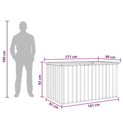 Baule da Giardino Grigio 171x99x93 cm | homemem39