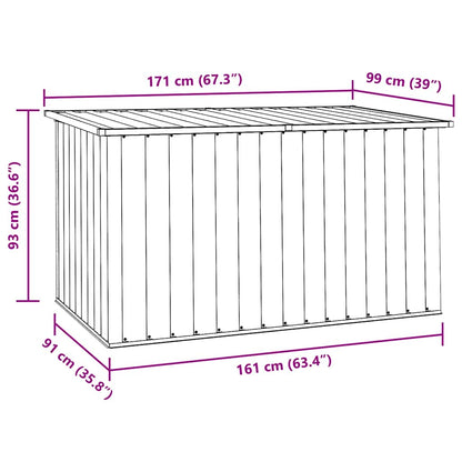 Baule da Giardino Antracite 171x99x93 cm