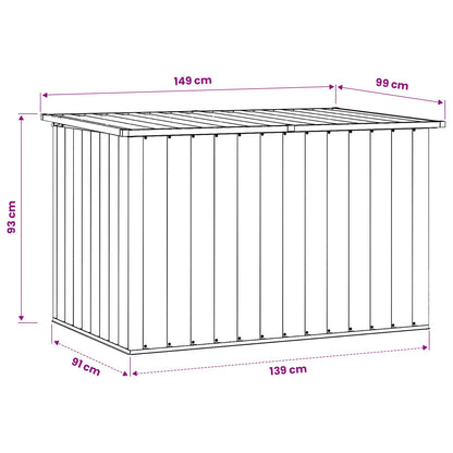 Baule da Giardino Marrone 171x99x93 cm | homemem39