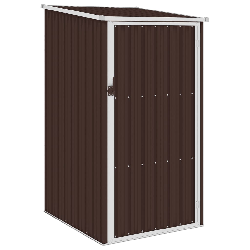 Brown Garden Shed 87x98x159 cm in Galvanized Steel