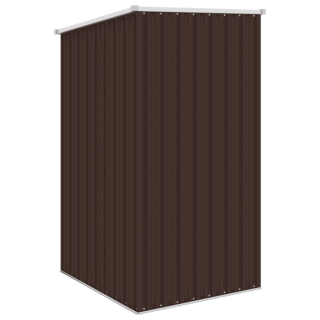 Brown Garden Shed 87x98x159 cm in Galvanized Steel