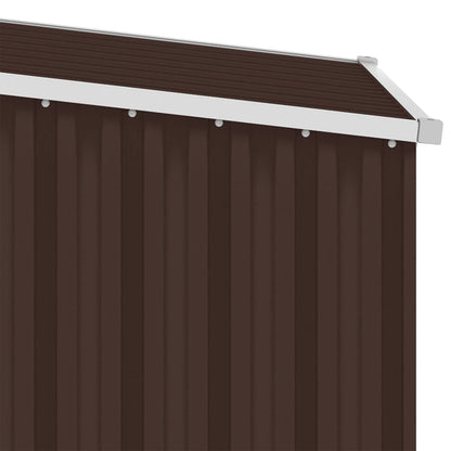 Brown Garden Shed 87x98x159 cm in Galvanized Steel