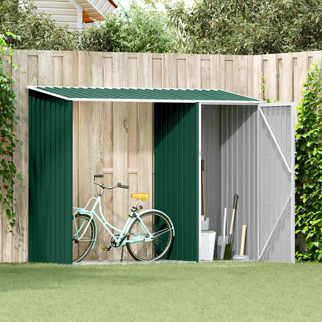 Capanno per Legna Verde 245x98x159 cm in Acciaio Zincato | homemem39