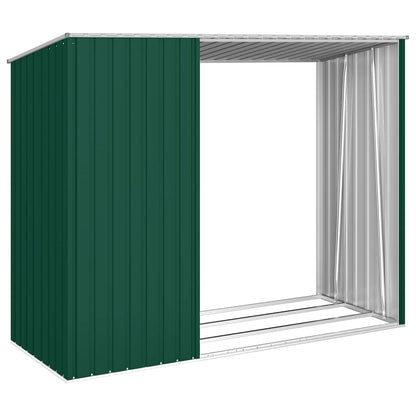Capanno per Legna Verde 245x98x159 cm in Acciaio Zincato | homemem39