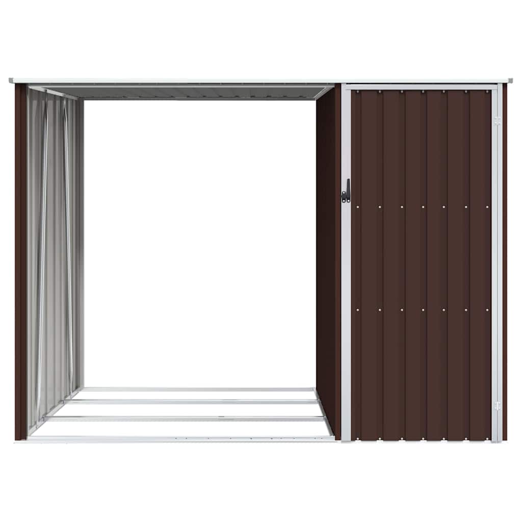 Garden Wood Shed 245x98x159 cm in Galvanized Steel
