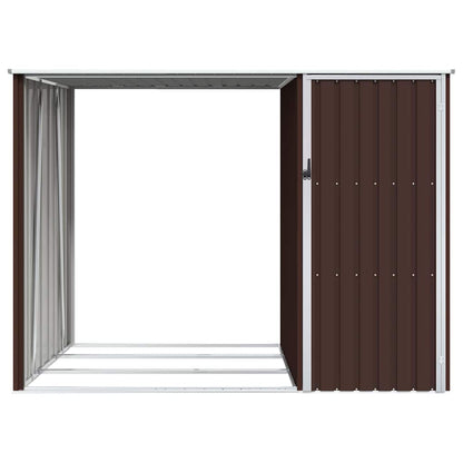 Garden Wood Shed 245x98x159 cm in Galvanized Steel