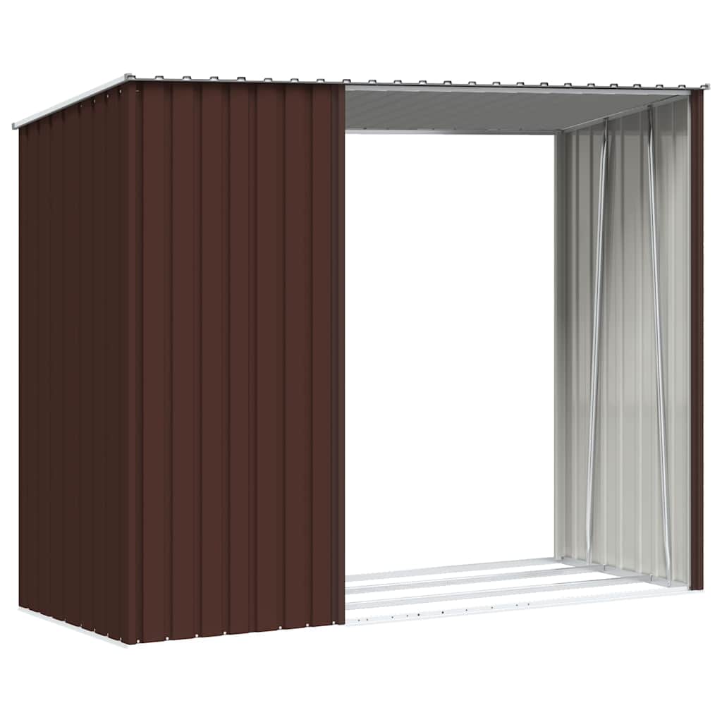 Garden Wood Shed 245x98x159 cm in Galvanized Steel